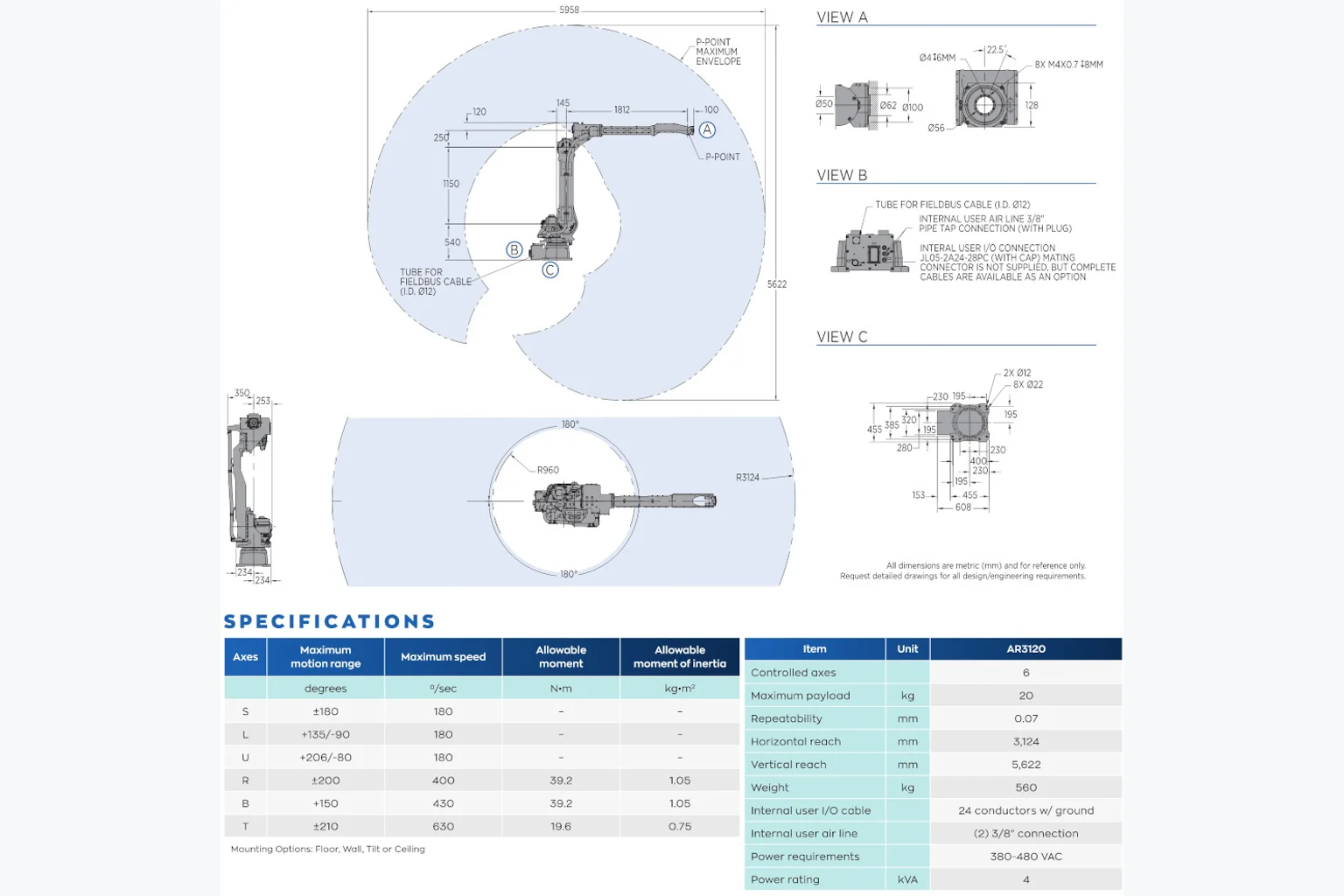 Yaskawa Motoman AR3120 в работе
