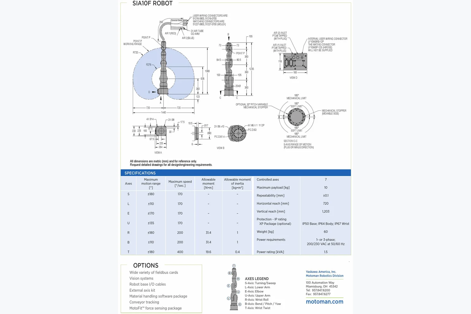 Yaskawa Motoman SIA10F в работе