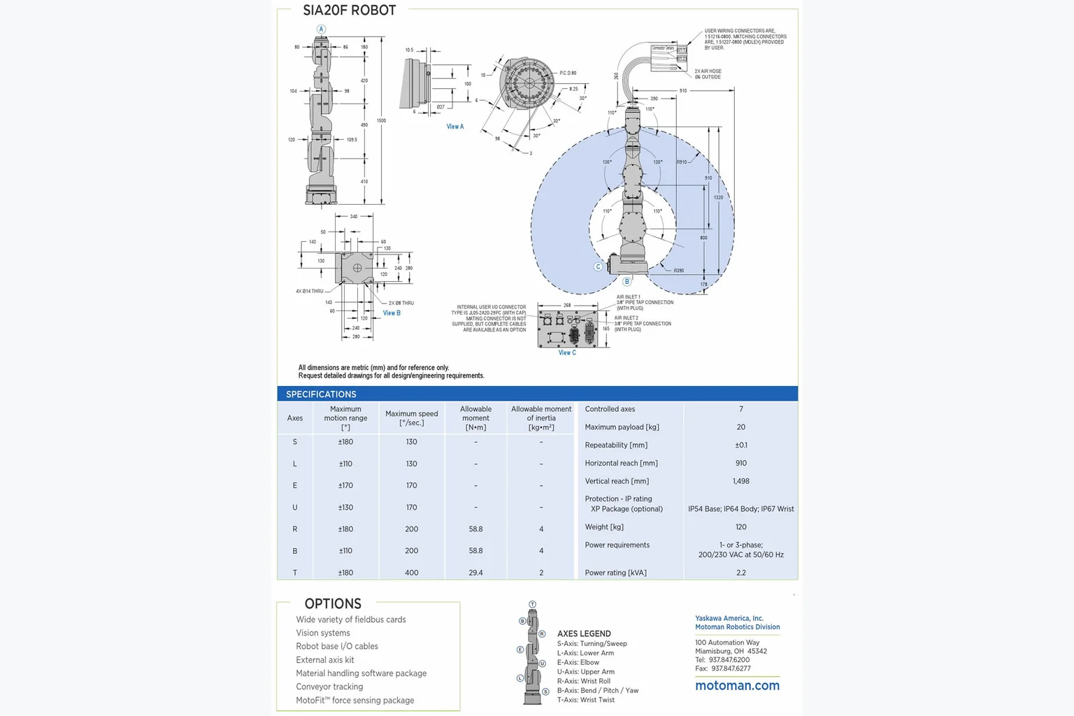 Yaskawa Motoman SIA20F в работе