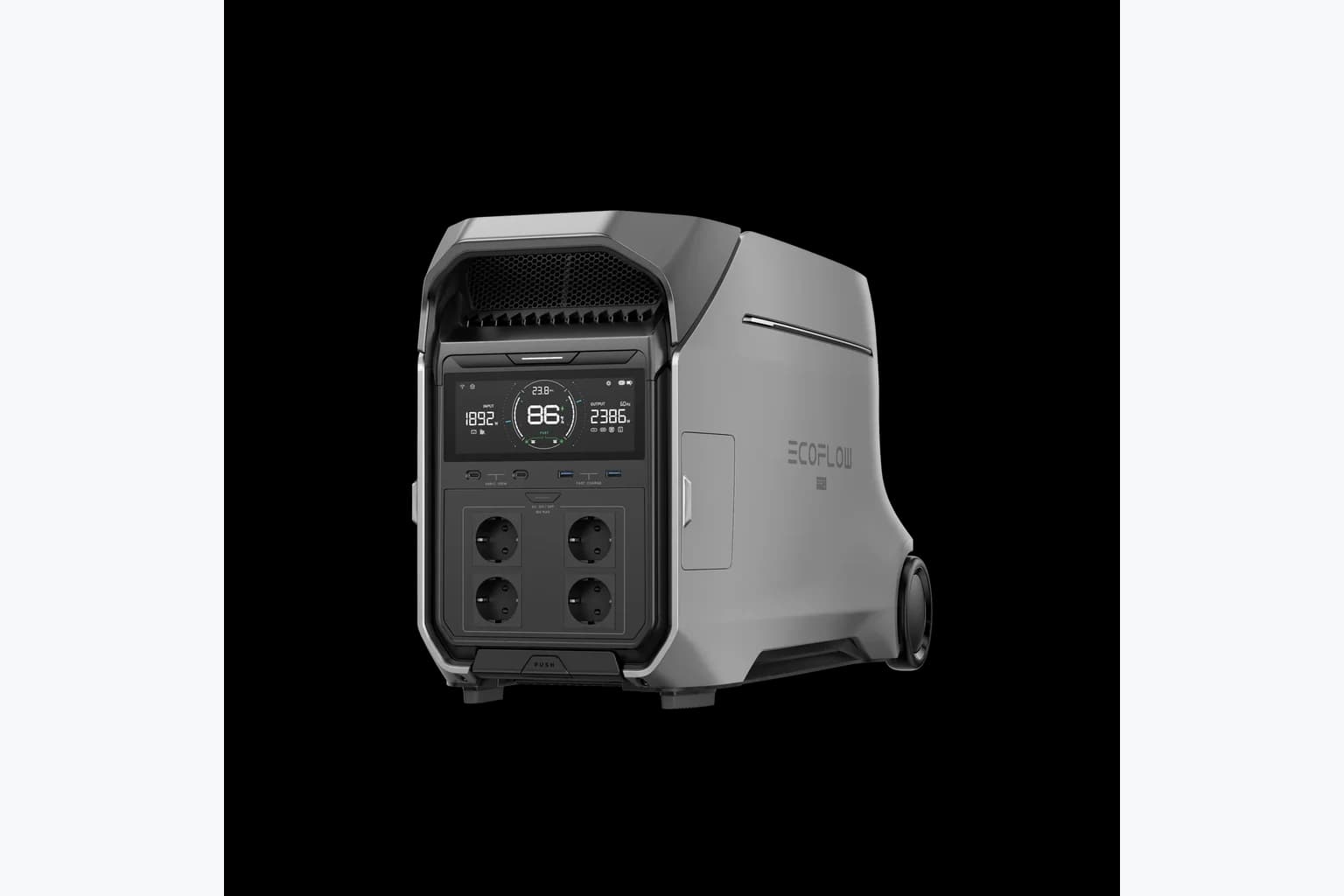 EcoFlow DELTA Pro 3 Powerstation 4096 Wh LiFePO4 4000 W erweiterbar Smart App schwarz TR
